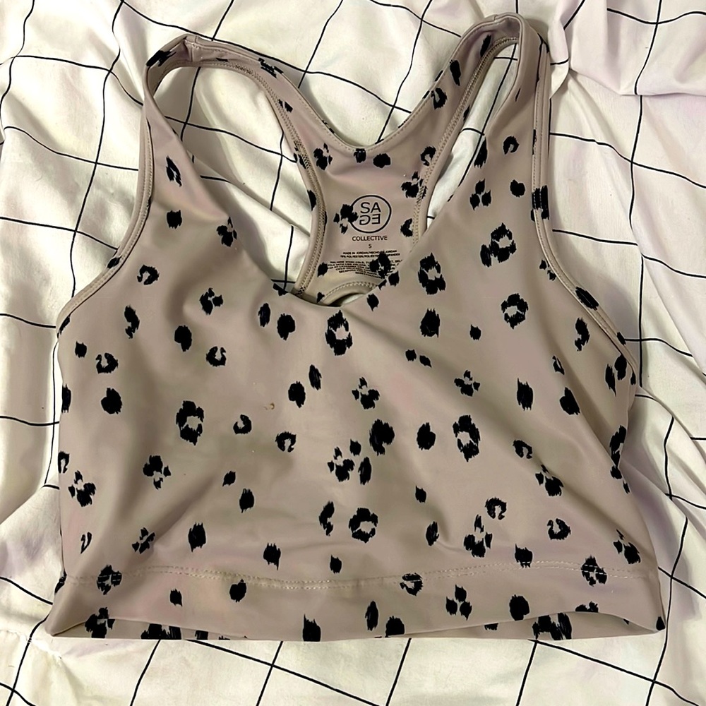 tan and black cheeta tank
